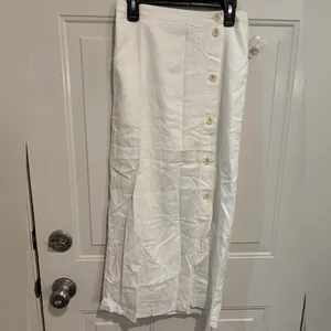 Treasure & Bond NWT Cream Button-Down Midi Skirt XXS Nordstrom thumbnail 3
