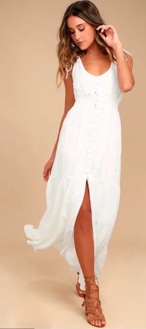 Lulus-Time Well Spent White Embroidered Maxi Dress thumbnail 1