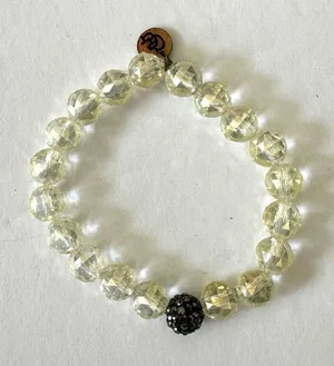 Clear beaded stretchy bracelet thumbnail 1