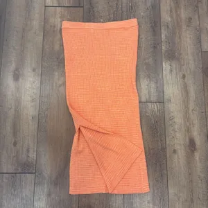 House of Harlow 1960 Coral Orange Side Slit Midi Skirt Women's Size Small Boho thumbnail 4