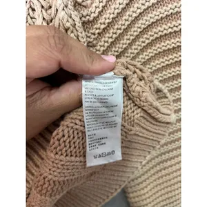 Free People Sweatheart Sweater Size XS Chunky Cable Knit Boho Soft Girl XS Brown thumbnail 6