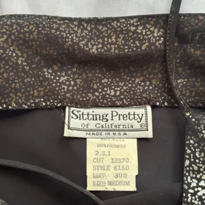 Vintage Sitting Pretty Black Metallic Crackle Cami thumbnail 4