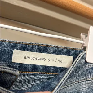 Anthropologie Pilcro Slim Boyfriend Jeans with Red Tassels thumbnail 4