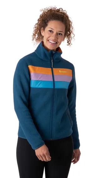 Cotopaxi Womens S Teca Fleece Full-Zip Jacket Blue Orange Camping Hiking thumbnail 1