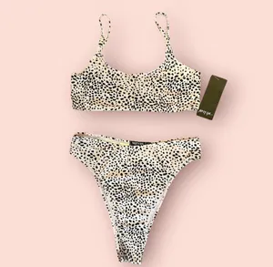 NWT Nasty Gal Dalmatian Bikini Set, Size 6, MSRP $34 thumbnail 3