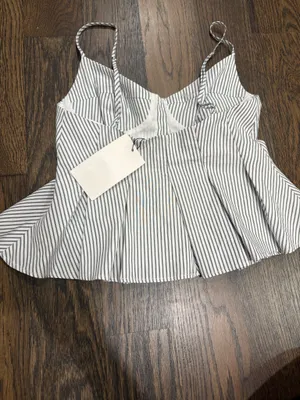 ZARA Pinstripe Top thumbnail 2