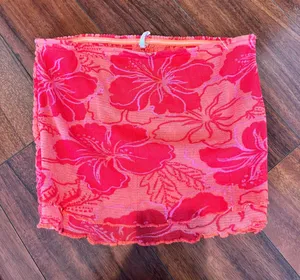 Free People Pink and coral Floral Top thumbnail 1