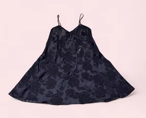 Victoria's Secret Black Floral Lace Slip Dress thumbnail 1