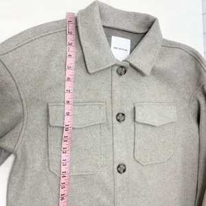Avec Les Filles Tan Oat Melange Utility Shacket‎ Jacket Size S thumbnail 6