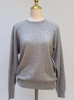 VTG Charter Club Cashmere Sweater M Gray Crew Neck Relaxed Soft Quiet Luxury thumbnail 1