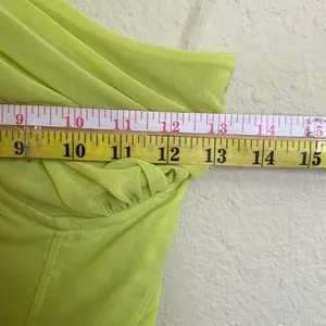 HOUSE OF CB 'Valentina'Lime neon‎ Asymmetric Cutout Midi Dress/Size XS plus cup thumbnail 13