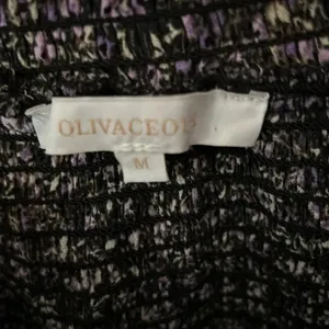 Olivaceous Purple Floral Print‎ Tiered Ruffle Smocked Mini Dress Medium thumbnail 3