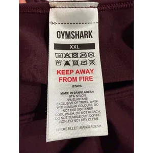 Gymshark Womens XXL‎ Burgundy Long Sleeve Crop Top Athletic Training Shirt thumbnail 5