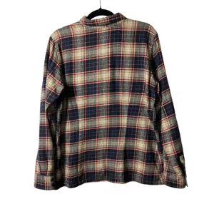 Patagonia Womens Organic Cotton Plaid‎ Flannel Popover Shirt Navy Red Yellow 12 thumbnail 2