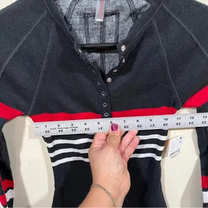 NWT Free People Kick Off Printed Layer size XS RED Black white sold out thumbnail 6