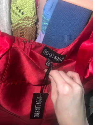 Current Mood Pixie Stardust Red Bow Mini Dress thumbnail 6