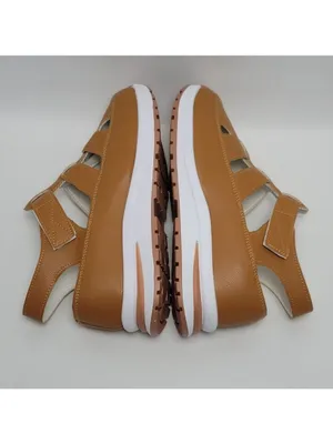 Women's Hollow Cut Out Fisherman Wedge Platform Sandals Brown, Size 40 thumbnail 10