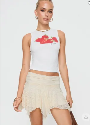 Princess Polly Skirt White thumbnail 1