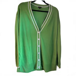 Talbots Cardigan Sweater Green Large‎ thumbnail 2