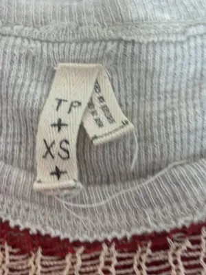 We The Free thermal Henley Bull Light Gray Burgundy Patterned size XS cotton thumbnail 7
