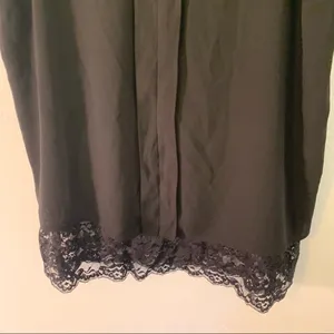Zara Women's Size XS Sleeveless Blouse Black‎ V-Neck Lace Underlay Cape Back thumbnail 4