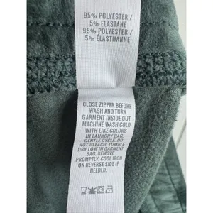 Aerie OFFLINE Women's Dark Green Velour Joggers M Long Drawstring Pockets thumbnail 10