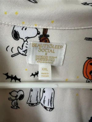 Beauty Sleep Social x Peanuts Halloween Pajama Set Plus Size XXL thumbnail 5