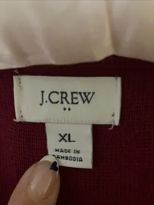 J. Crew Button Down Cotton Cardigan Sweater Jacket Size XL thumbnail 2