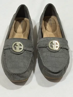 Giani Bernini Dailyn2 Women’s Leather Suede Loafers Memory Foam Grey Sz 8M thumbnail 1
