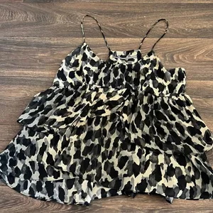 Zara Ruffle Leopard Shirt thumbnail 1