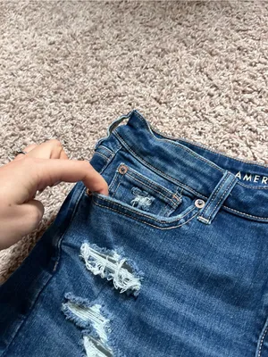 American Eagle High Rise Denim Shorts thumbnail 2