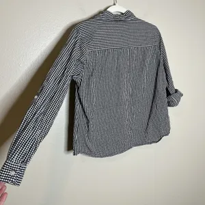 Women's Vtg Button 100 cotton‎ Gingham Plaid Sun Floral Embroiderd Boho Preppy M thumbnail 6