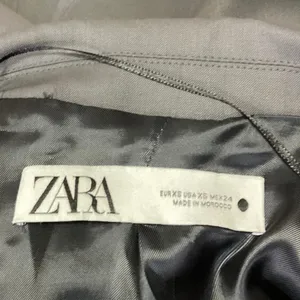 Zara Womens Gray Wool Two Button Career Office Business Blazer Coat Jacket XS thumbnail 3