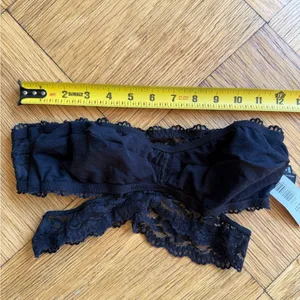 NWT Aritzia Talula Santa Rosa Bandeau Top, Black Lace, Size S thumbnail 7