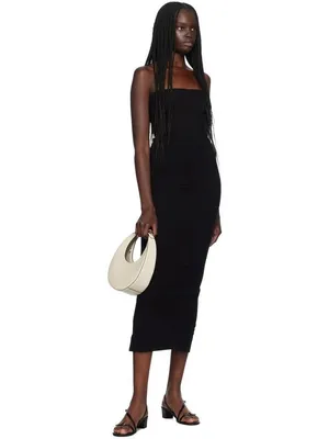 LESET Rio Bandeau Dress in Black Medium New Womens Column Maxi Gown thumbnail 10