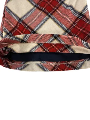 Abercrombie & Fitch Plaid Mini Skirt XS Red Cream Tartan Preppy Holiday thumbnail 3