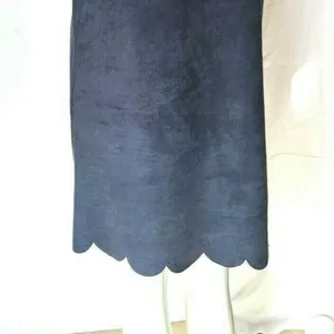 Altar'd State Blue Faux Suede Lace Mini Dress Scallop Hem Boho‎ Festival Largeye thumbnail 4