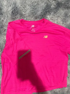 New Balance Hot Pink Short Sleeve Athletic Tee thumbnail 4