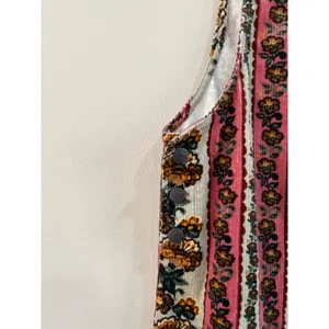 Lucy Yak Layla Corduroy Floral Overall Mini Dress Organic Cotton‎ Size US 2 thumbnail 4