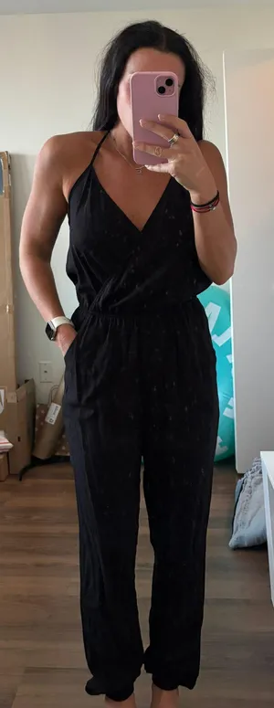 Lulus Black Halter Jumpsuit thumbnail 1