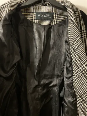 Glen Plaid Detail Skirt Wool Blend Coat thumbnail 6