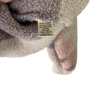 Loveriche Women's Size Small‎ Fuzzy Teddy Pink Cream Cozy Sweater thumbnail 6