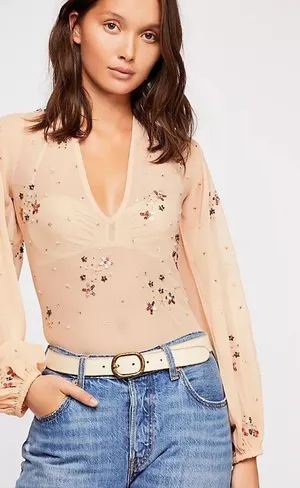 Intimately Free People Siren Song Bejeweled Mesh Bodysuit thumbnail 1