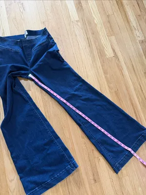 Anthropologie Pilcro High-Rise Pull on Retro Flare Jeans Sz 30 thumbnail 5