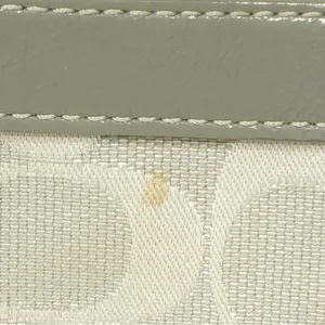 Coach Signature Gray Pleated Canvas Logo Wristlet‎ Pouch Wallet thumbnail 3