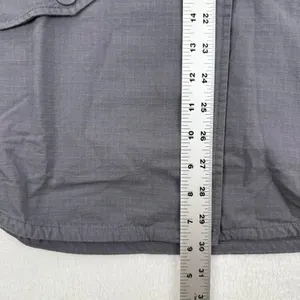Monrow Womens Gray Button Up Ripstop Shirt‎ Jacket Shacket Utility Chore Size M Size M thumbnail 3