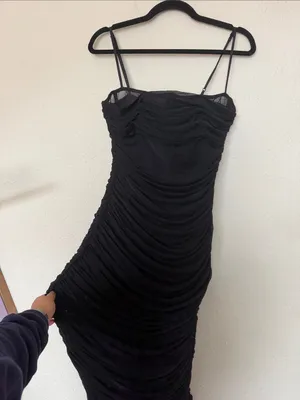 House of CB - FORNARINA Black Organza Mesh Maxi Dress - Size L NWOT thumbnail 9