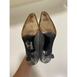 Stuart Weitzman slate gray silver shimmer evening‎ heels pumps size 6 thumbnail 12
