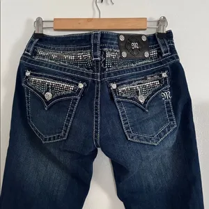 Miss Me Dark Indigo Skinny Jeans EUC thumbnail 2