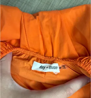 Orange Ruffle Dress Size M thumbnail 3
